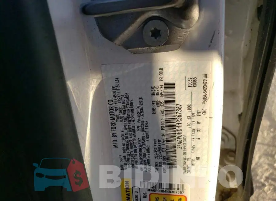 3FA6P0HD4HR367367 Photo# 10