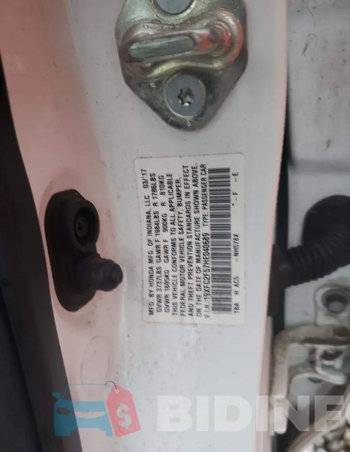 19XFC2F57HE040689 Photo# 12