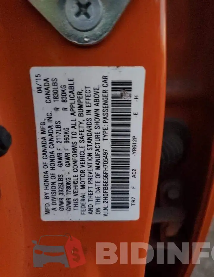 2HGFB6E56FH705497 Photo# 12
