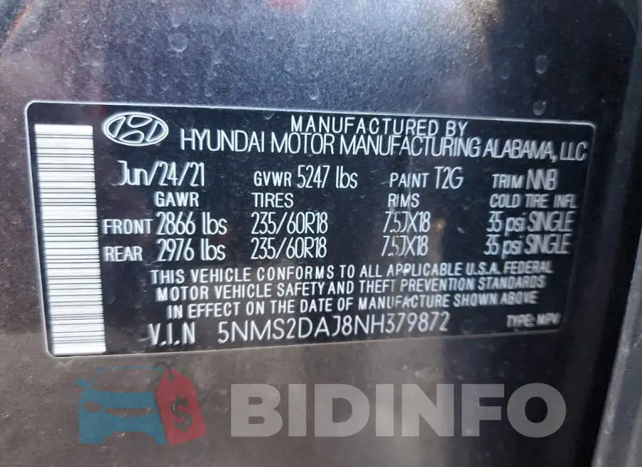 5NMS2DAJ8NH379872 Photo# 10