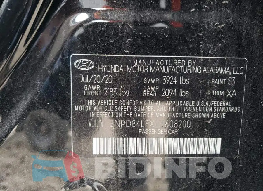 5NPD84LFXLH608200 Photo# 13