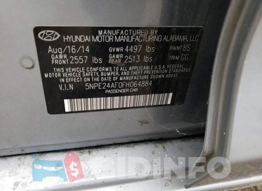 5NPE24AF0FH064884 Photo# 12
