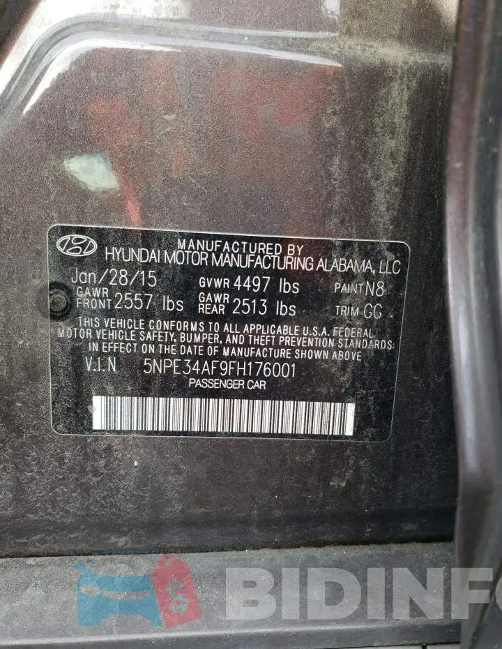 5NPE34AF9FH176001 Photo# 12