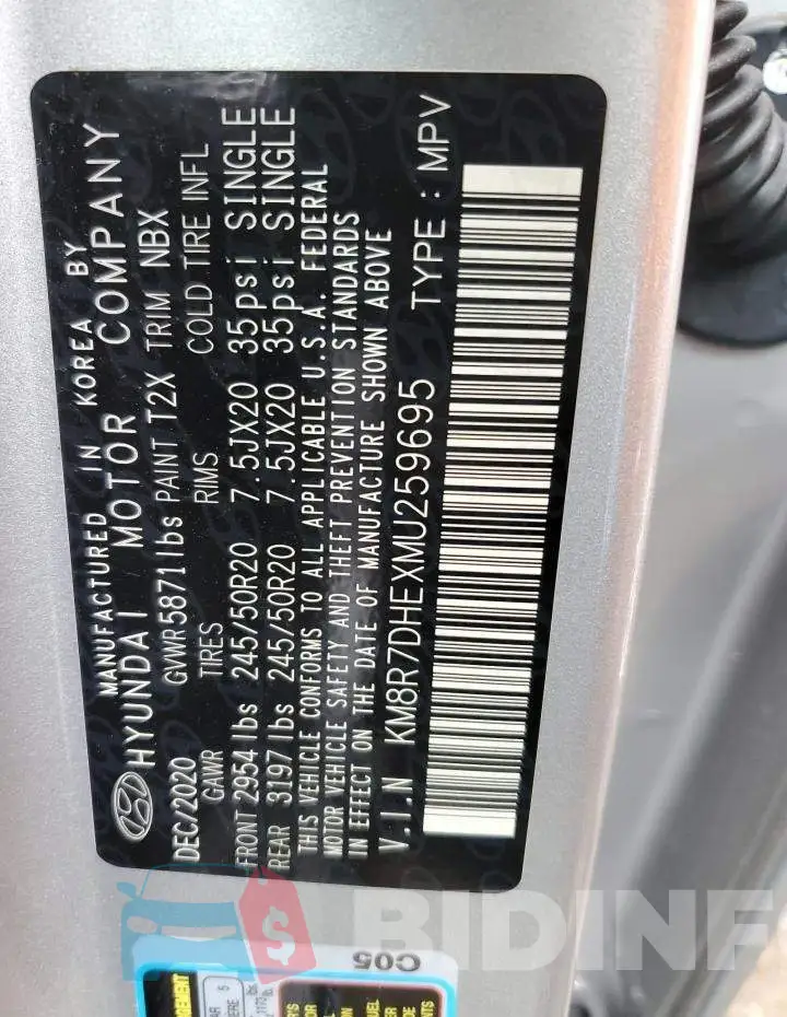 KM8R7DHEXMU259695 Photo# 10