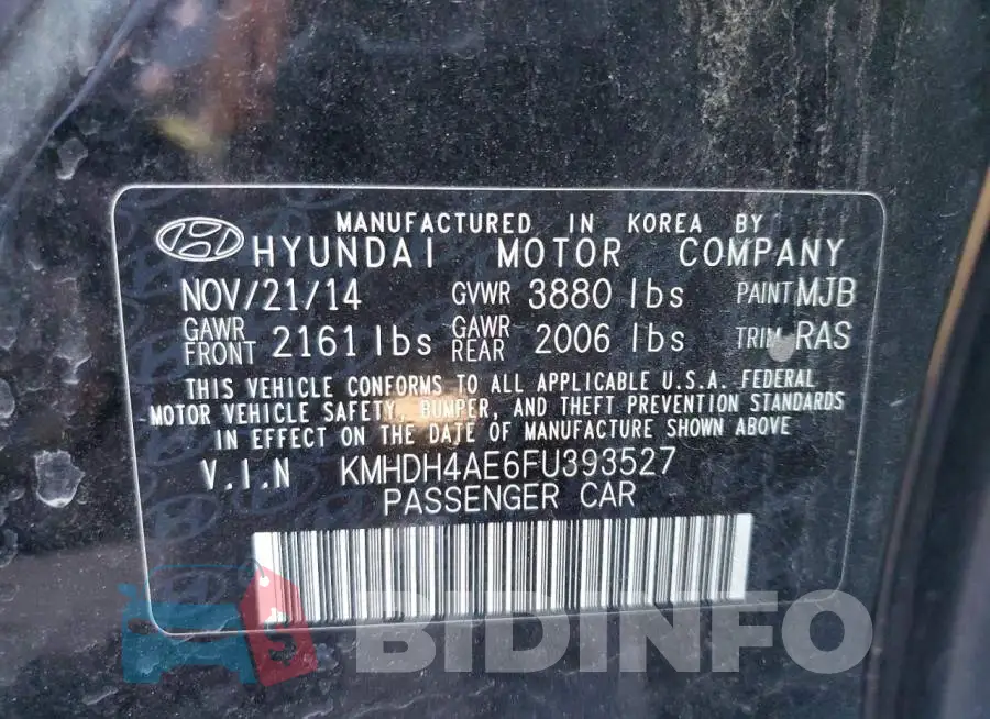 KMHDH4AE6FU393527 Photo# 12