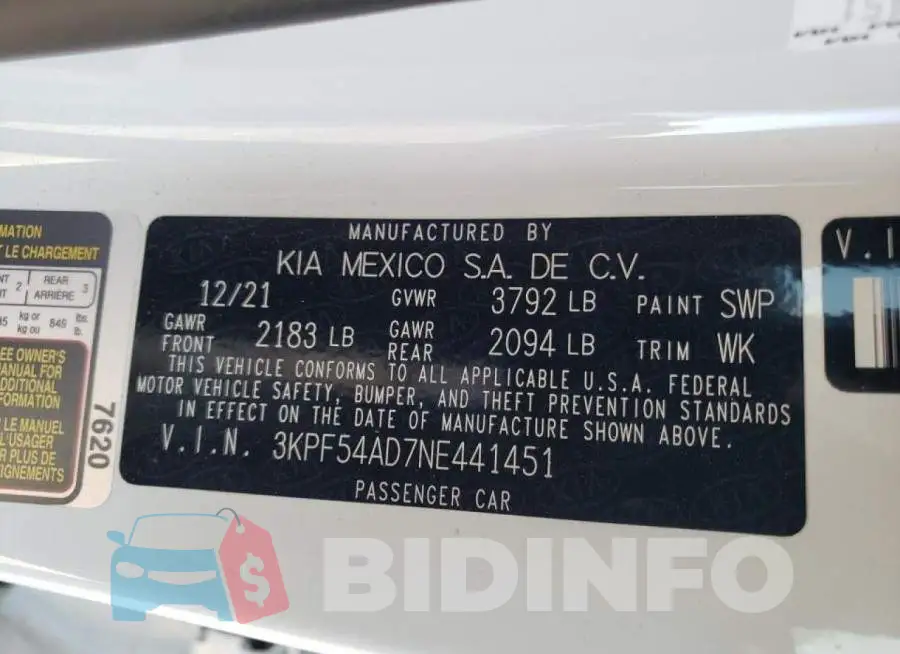 3KPF54AD7NE441451 Photo# 10