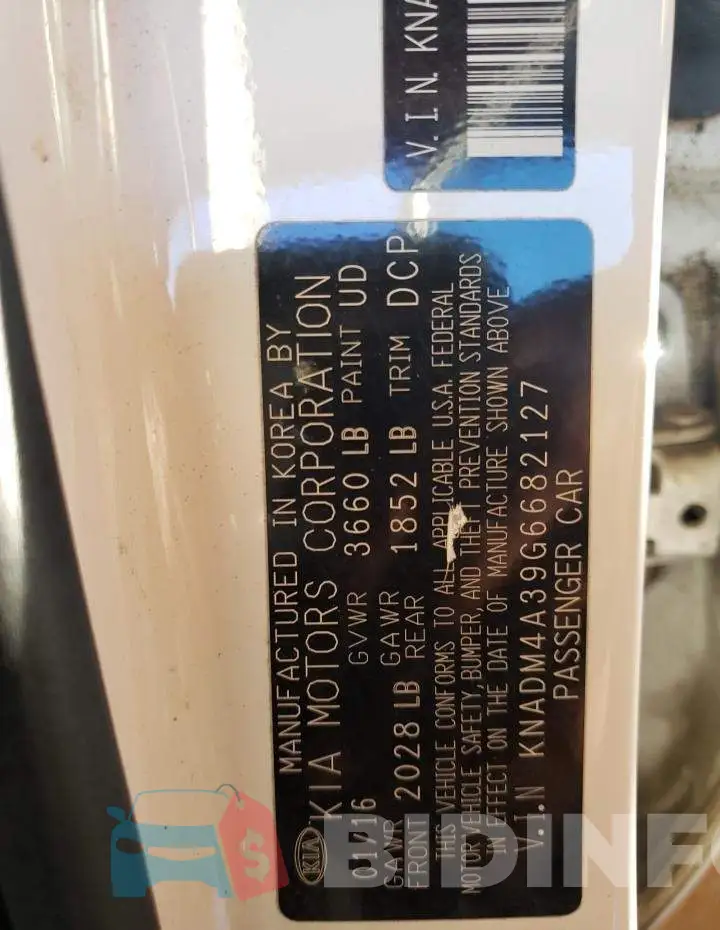 KNADM4A39G6682127 Photo# 10