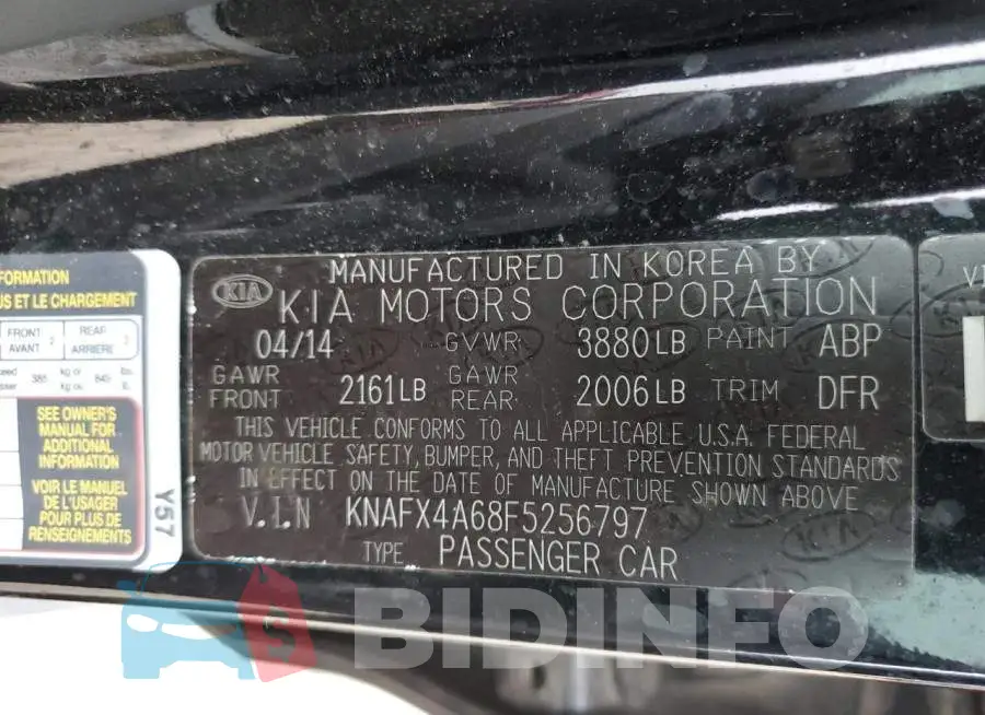 KNAFX4A68F5256797 Photo# 12