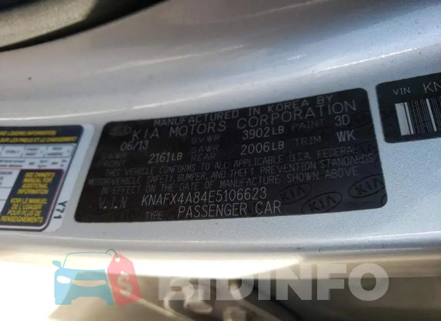 KNAFX4A84E5106623 Photo# 12