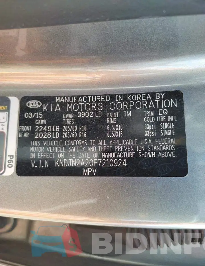 KNDJN2A20F7210924 Photo# 12