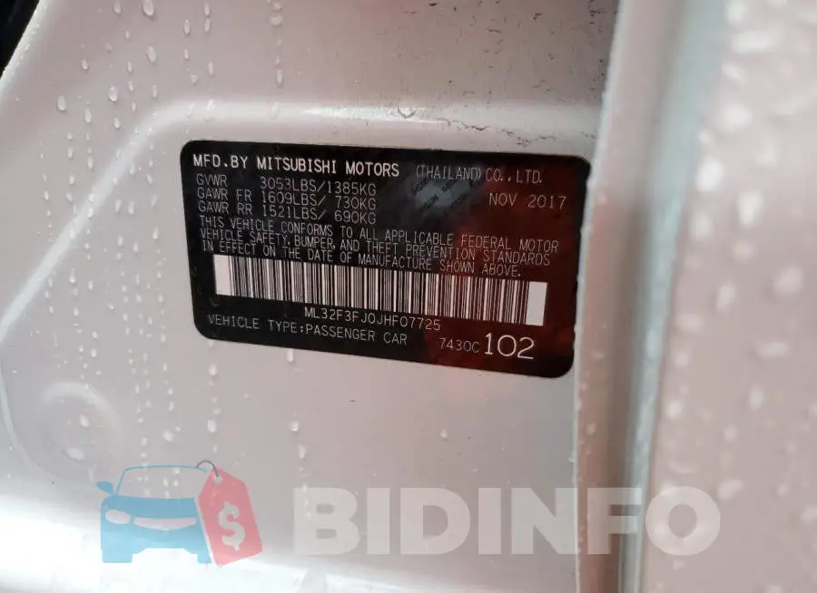 ML32F3FJ0JHF07725 Photo# 12