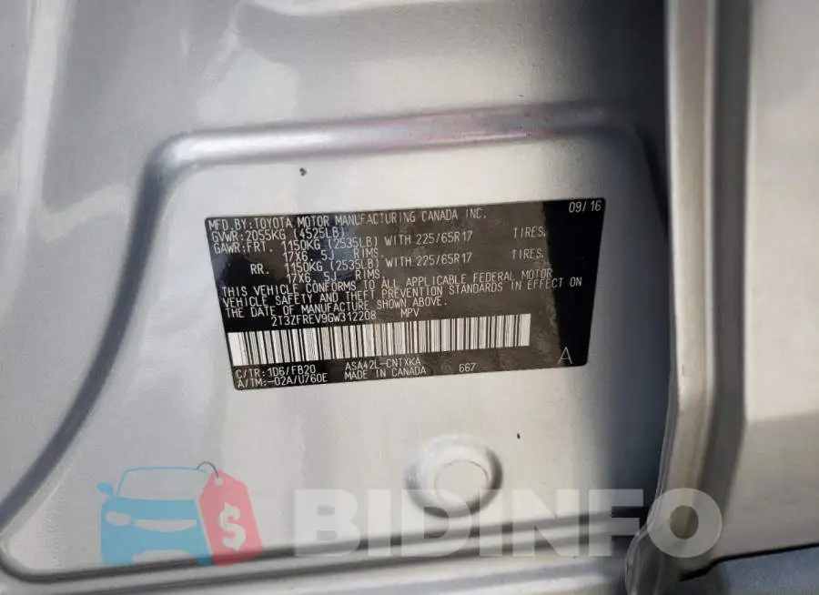 2T3ZFREV9GW312208 Photo# 10