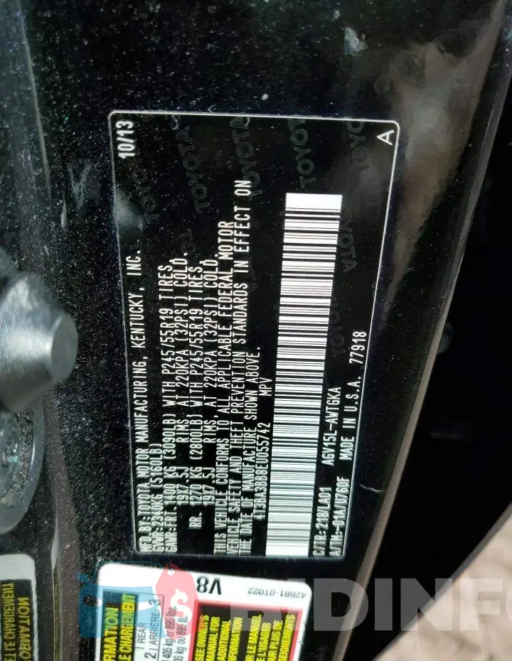 4T3BA3BB8EU055742 Photo# 12