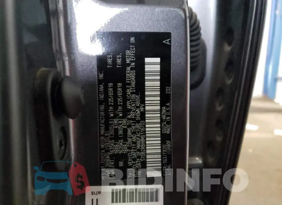5TDBZRBH8MS116703 Photo# 14