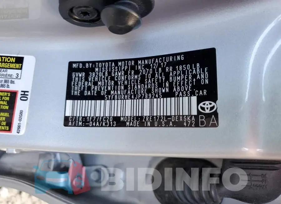 5YFBURHE4JP789245 Photo# 10