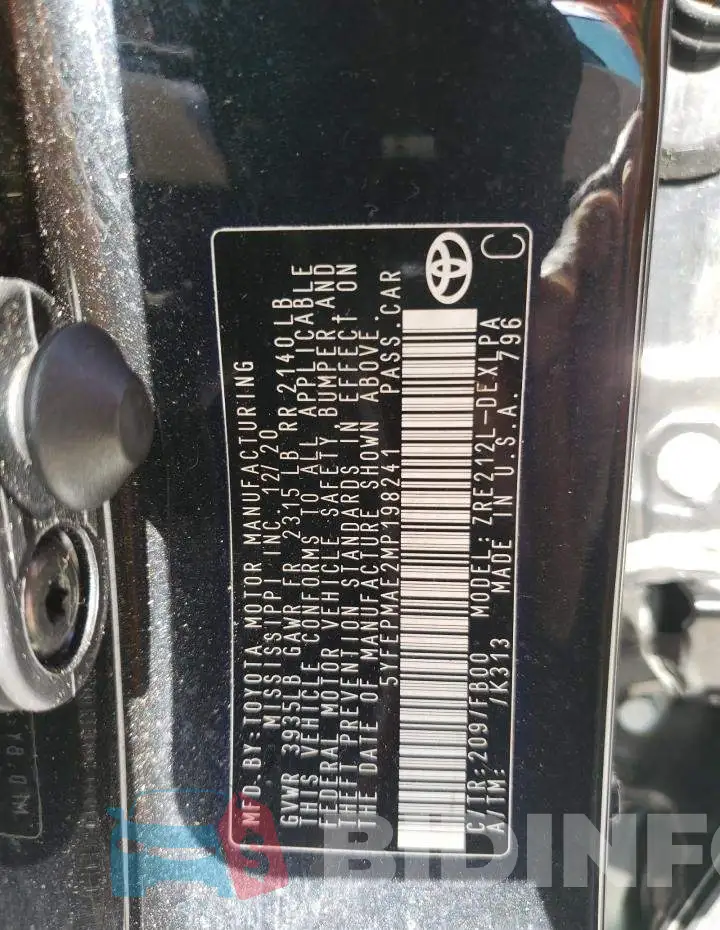 5YFEPMAE2MP198241 Photo# 13