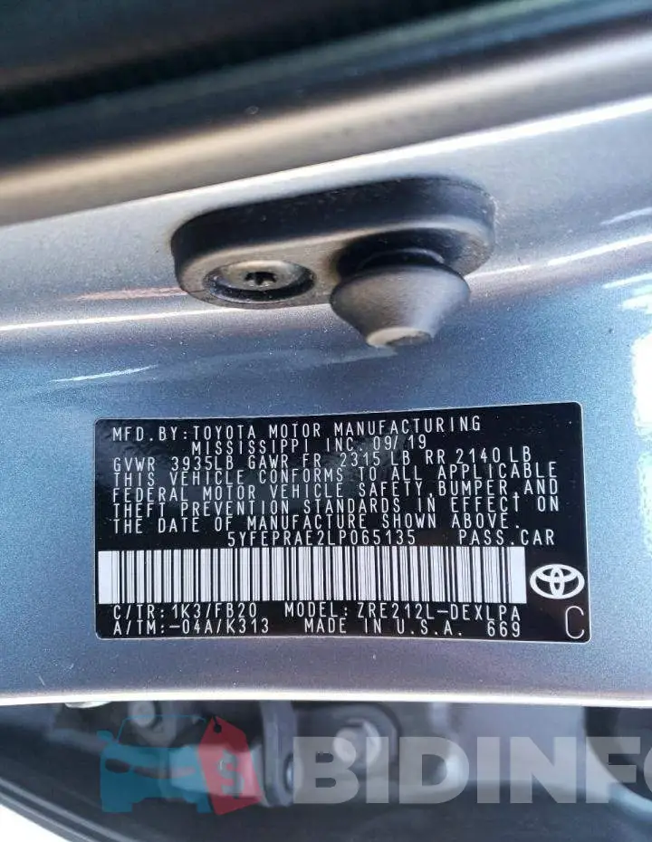 5YFEPRAE2LP065135 Photo# 12