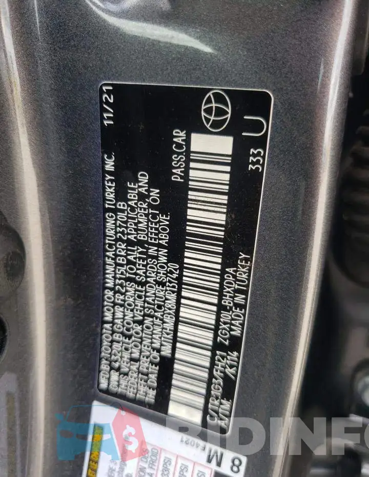 NMTKHMBX8MR137420 Photo# 10