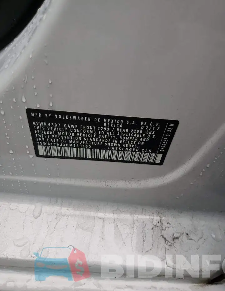 3VW4T7AJ3HM330150 Photo# 12
