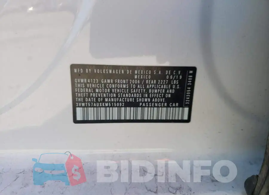 3VWT57AUXKM515092 Photo# 12