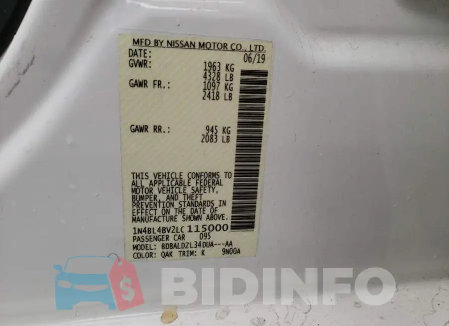 1N4BL4BV2LC115000 Photo# 12