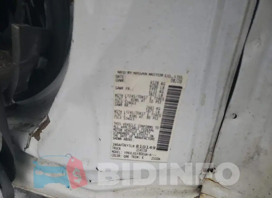1N6AF0KY3LN810149 Photo# 13