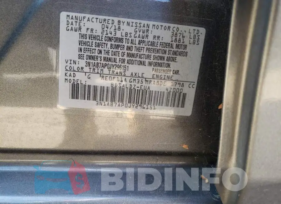 3N1AB7AP0JY296151 Photo# 12