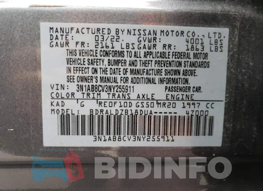 3N1AB8CV3NY255911 Photo# 12