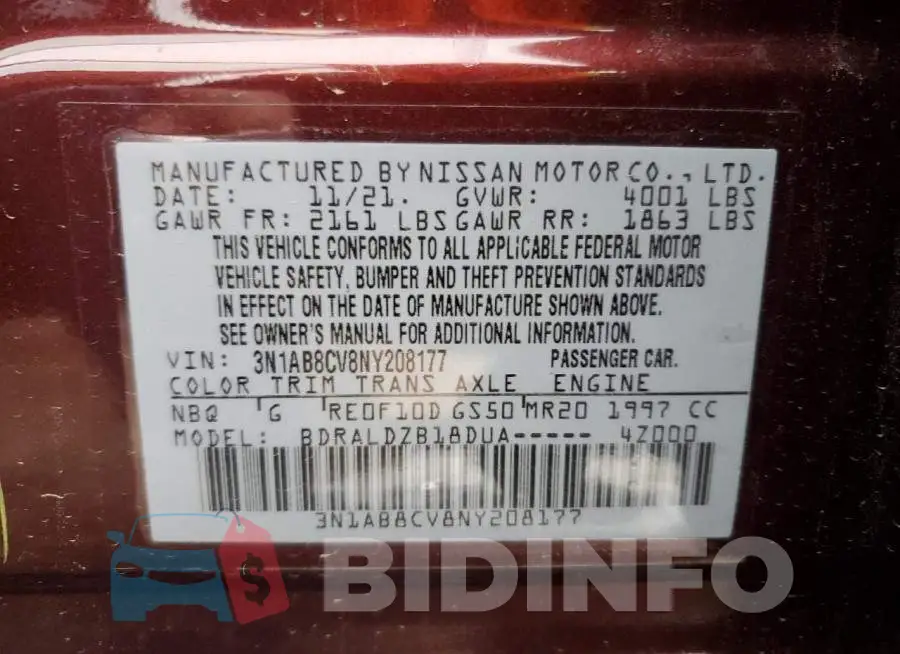 3N1AB8CV8NY208177 Photo# 12