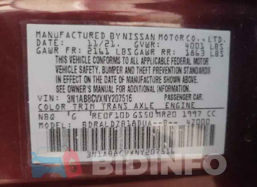 3N1AB8CVXNY207516 Photo# 10