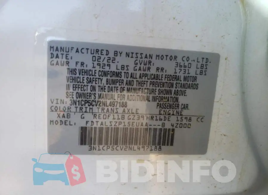 3N1CP5CV2NL497188 Photo# 10