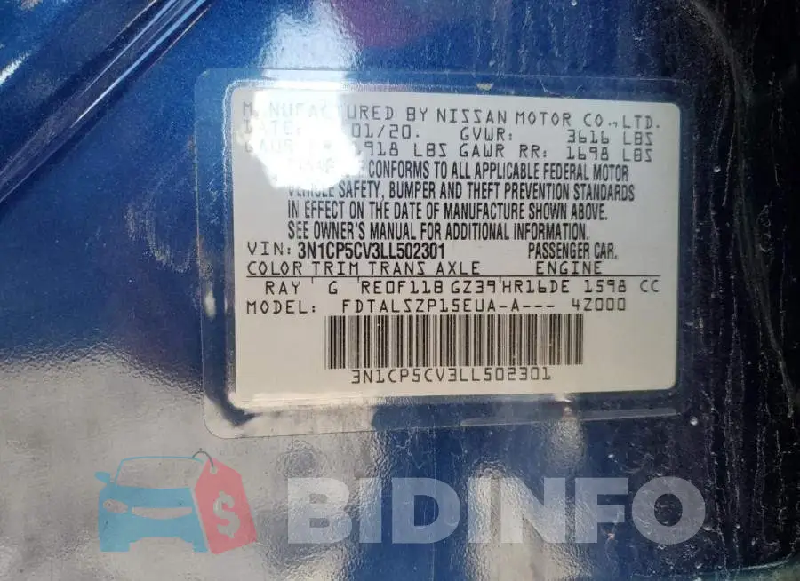3N1CP5CV3LL502301 Photo# 12