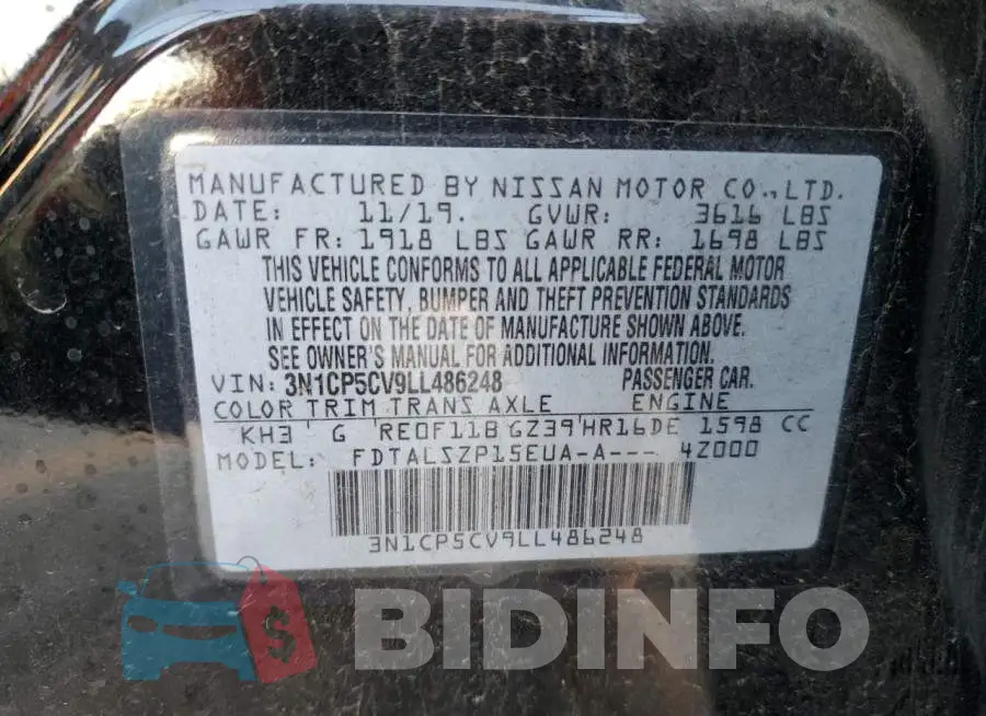 3N1CP5CV9LL486248 Photo# 13
