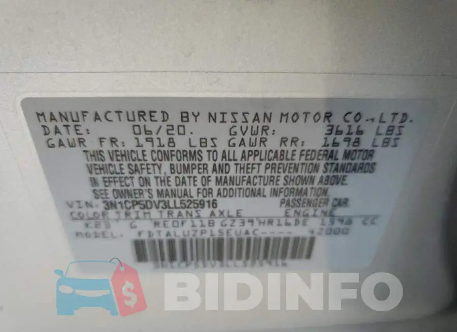 3N1CP5DV3LL525916 Photo# 10