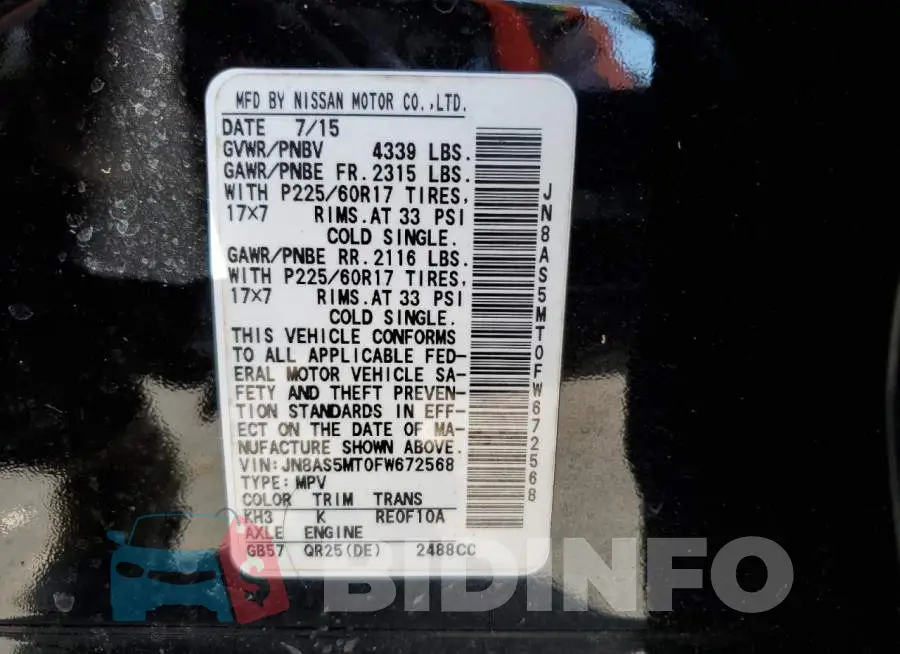 JN8AS5MT0FW672568 Photo# 13