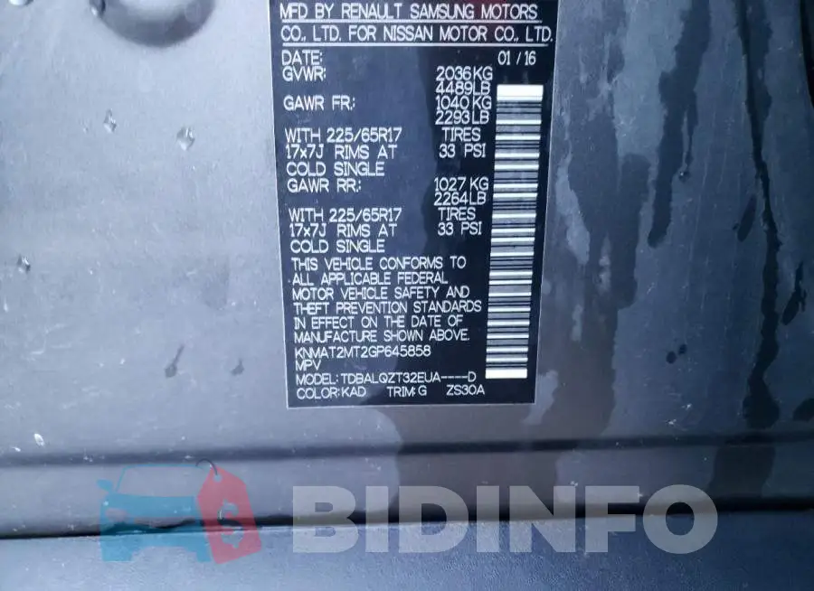 KNMAT2MT2GP645858 Photo# 10