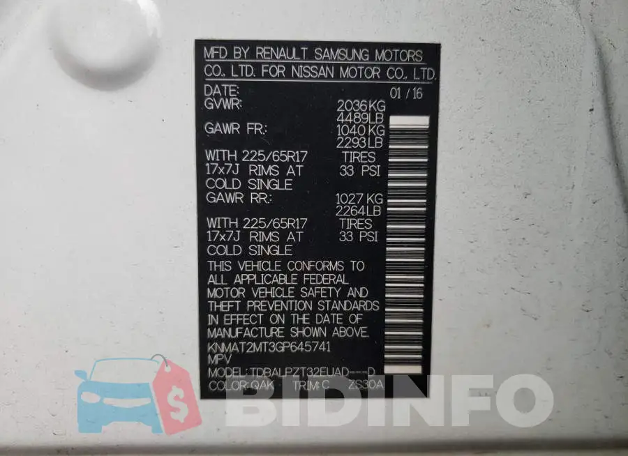 KNMAT2MT3GP645741 Photo# 10