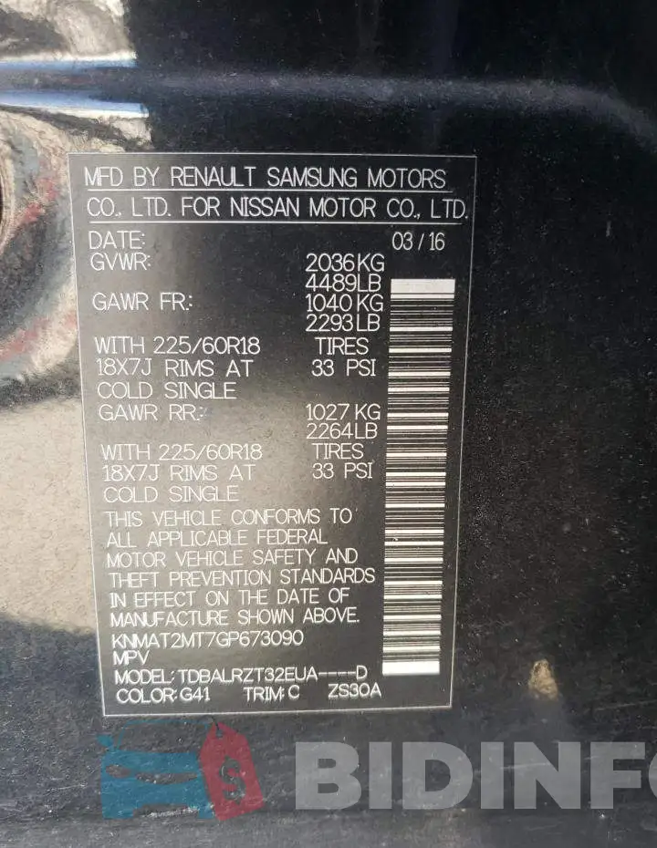 KNMAT2MT7GP673090 Photo# 10