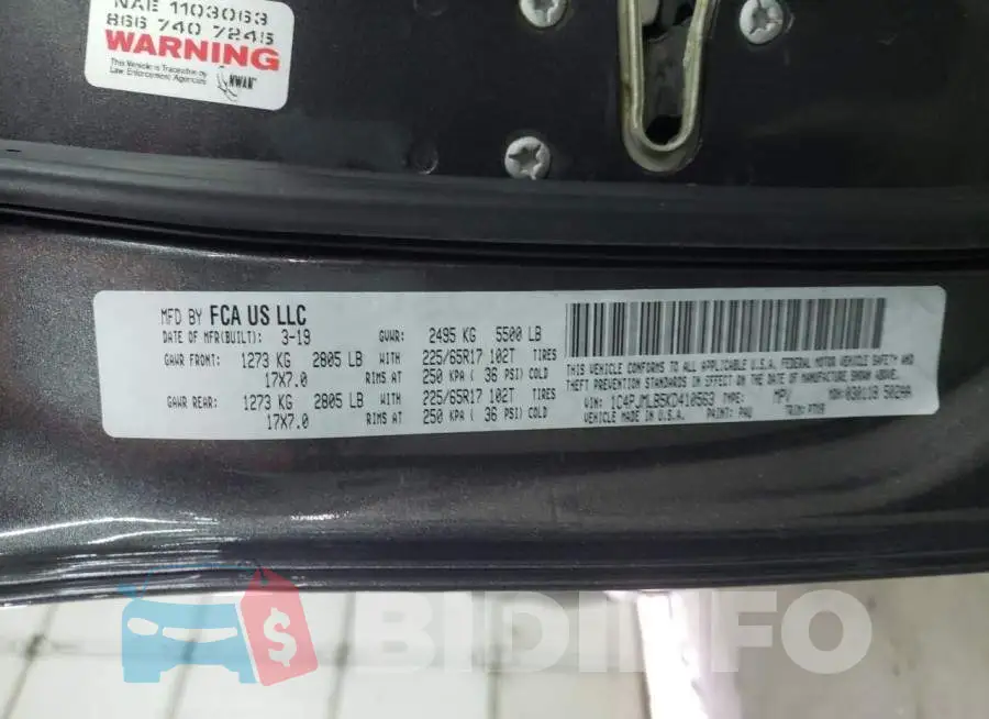 1C4PJMLB5KD410563 Photo# 13