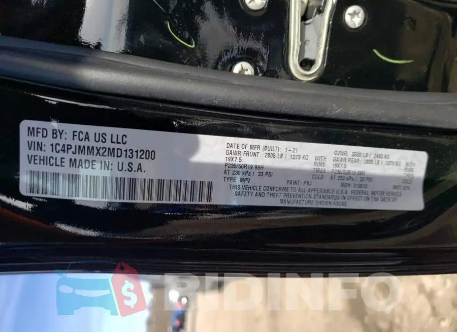 1C4PJMMX2MD131200 Photo# 10