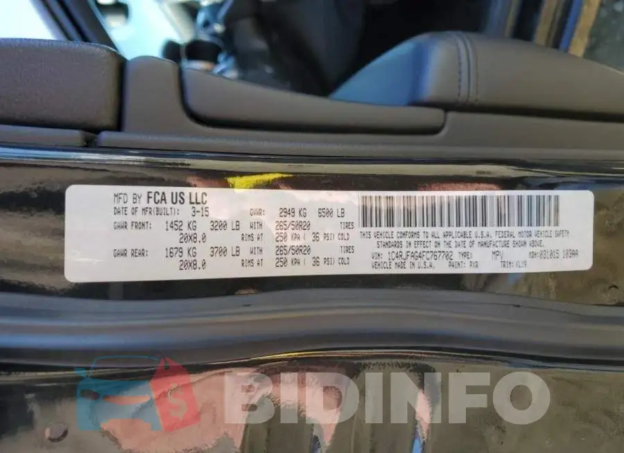 1C4RJFAG4FC767702 Photo# 10