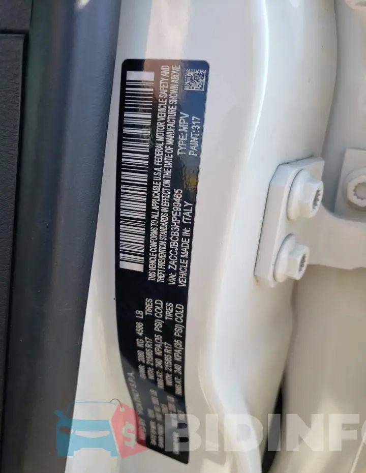 ZACCJBCB3HPE99465 Photo# 10