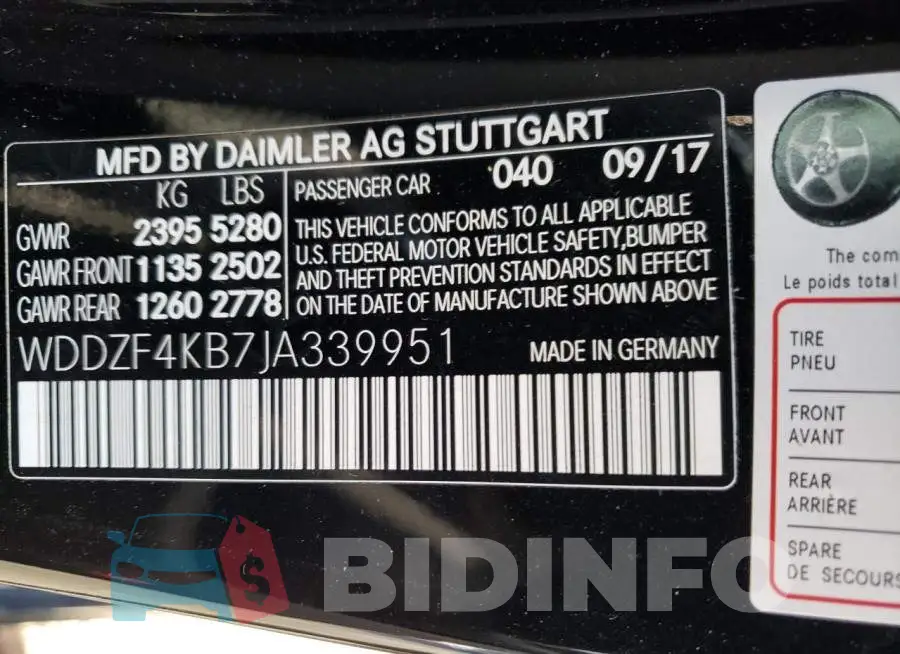 WDDZF4KB7JA339951 Photo# 12