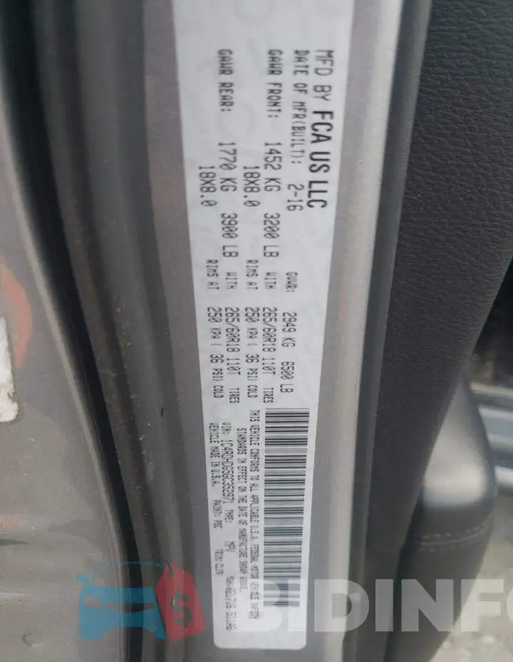 1C4RDHDG5GC352971 Photo# 13