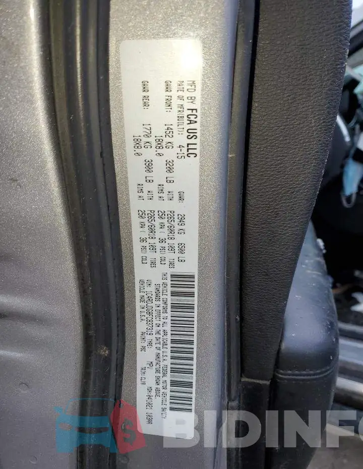 1C4RDJDG8FC837319 Photo# 13