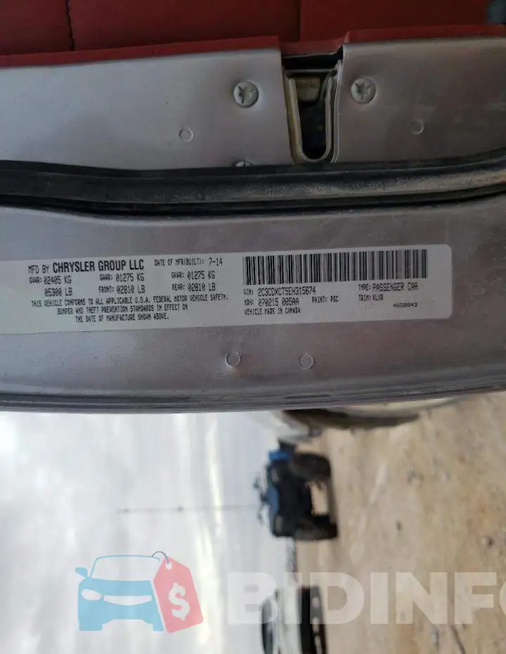 2C3CDXCT5EH315674 Photo# 13
