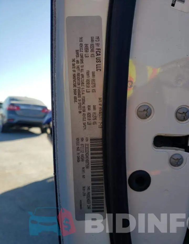 2C3CDZAGXKH687590 Photo# 12