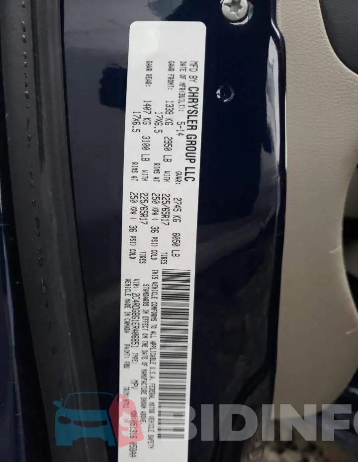 2C4RDGBG1ER406851 Photo# 13