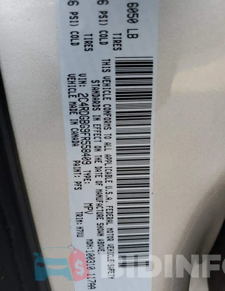 2C4RDGBG9FR558409 Photo# 10