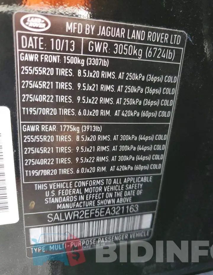 SALWR2EF5EA321163 Photo# 10